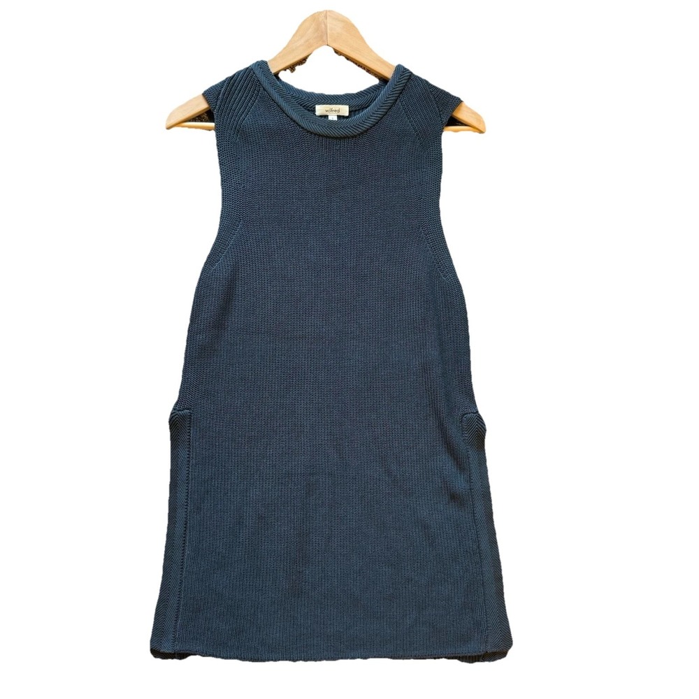 Aritzia Wilfred Palmier tunic sleeveless sweater, crew neck long tunic sweater S